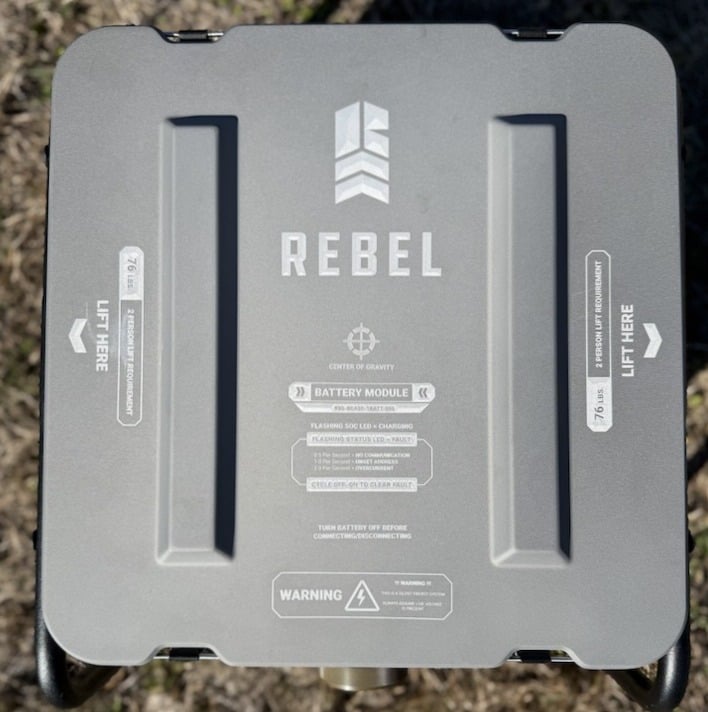 Battery module top detail