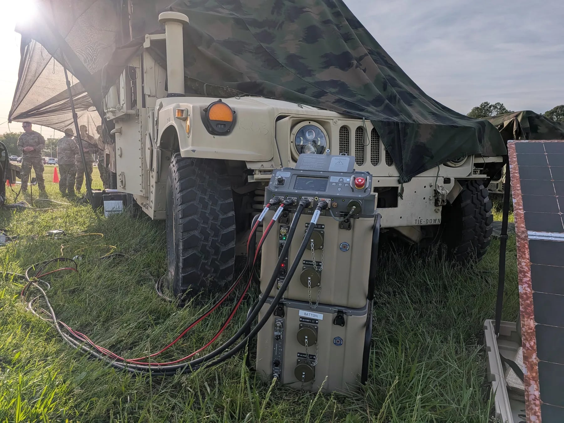 Stacked HYPER™ power system operating in front of a military vehicle